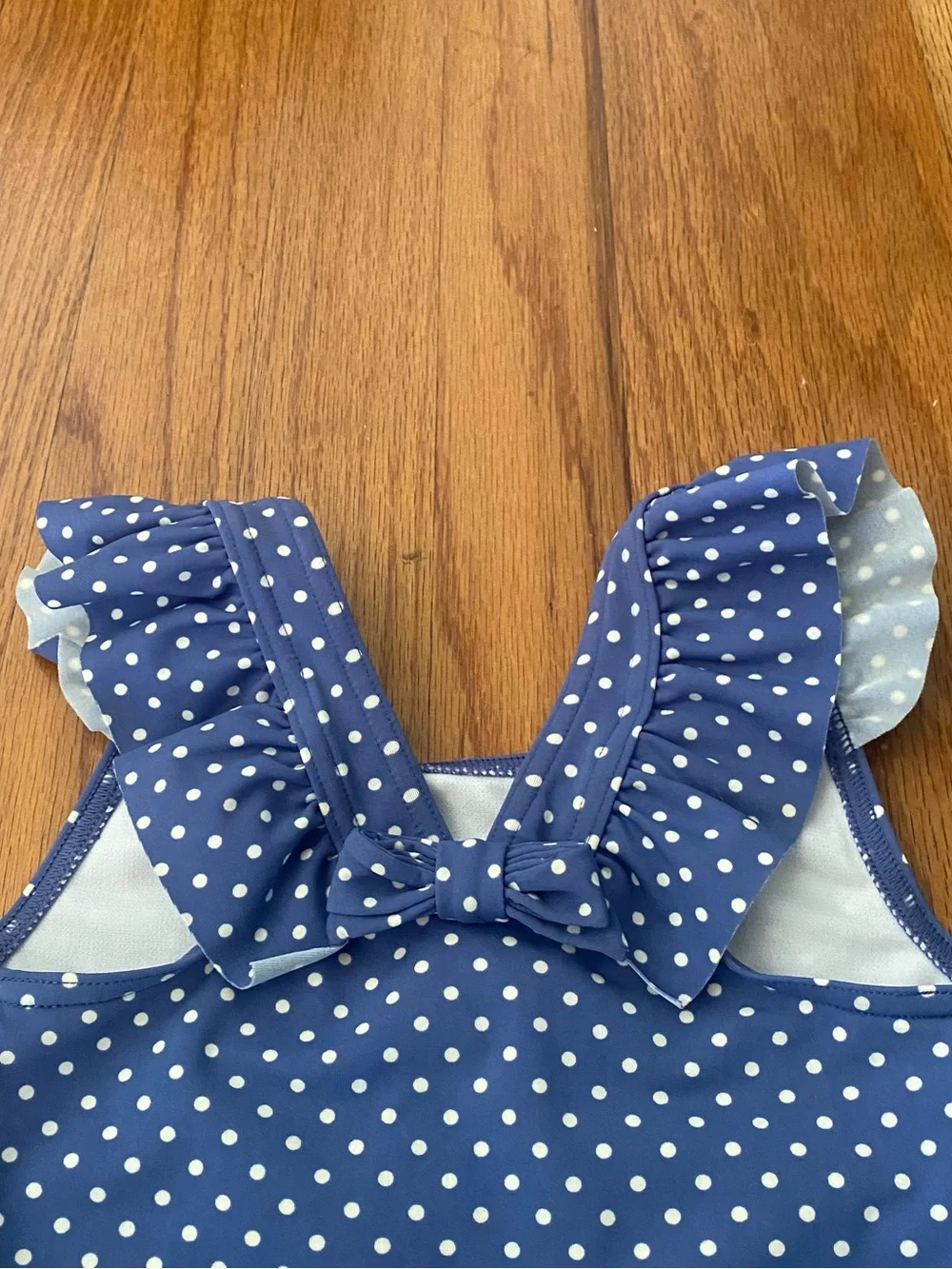 Baby Boden  Polka Dot One-Piece Swimsuit with Goose and Duckling Appliqué
